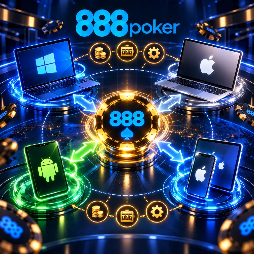 888poker - sincronização da conta entre Windows, Mac, Android e iOS com saldo, histórico e configurações compartilhados.
